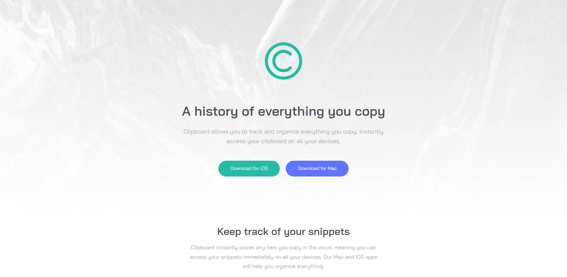 Clipboard Landing Page