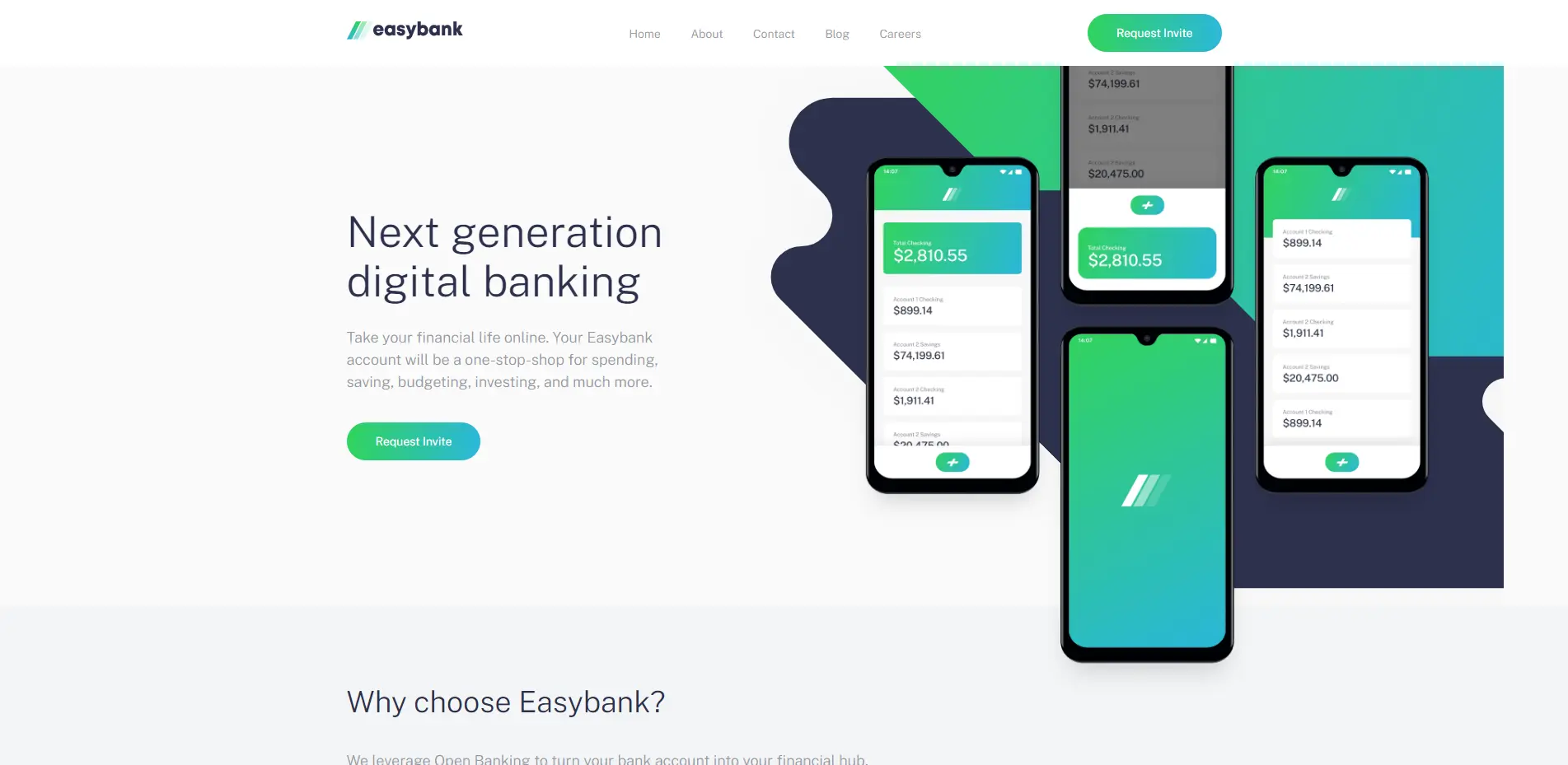 Easybank Landing Page